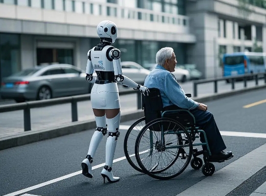 服務機器人在晝夜循環中守護人類生活 服務機器人在晝夜循環中守護人類生活